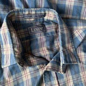 VTG 70s 80s LEVI’S THE COWBOY TAILOR PLAID SHIRT Large Workman
